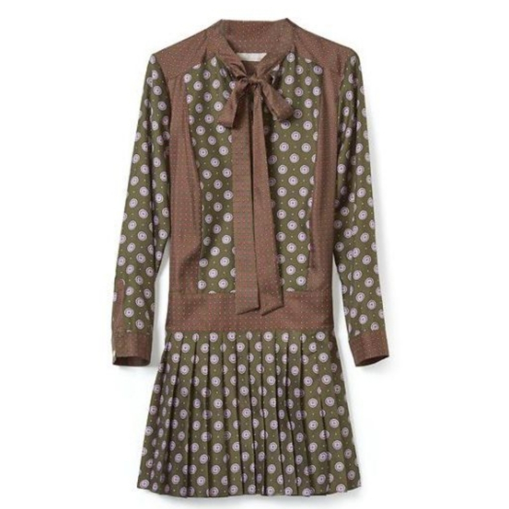 BANANA REPUBLIC Foulard Silk Bow Dress